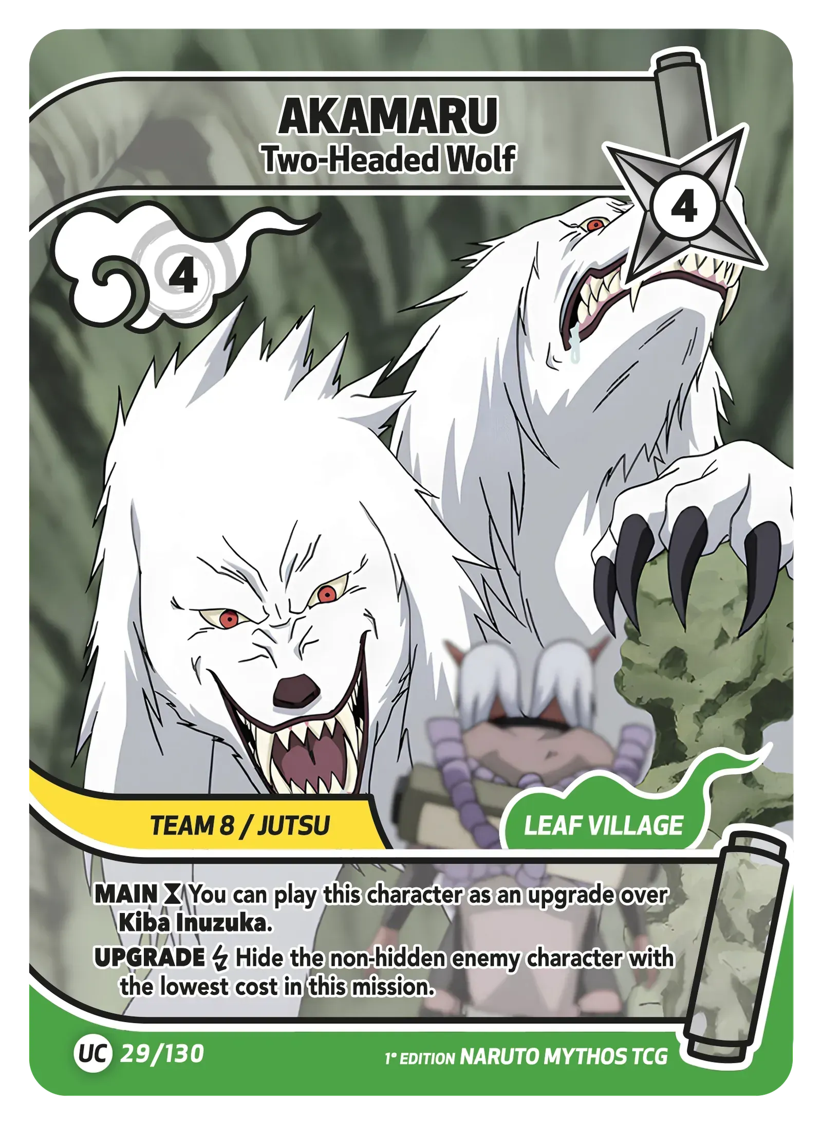 Akamaru — Le Loup Bicéphale – KS-029 – Naruto Mythos TCG Konoha Shidō Chapitre 1 FR