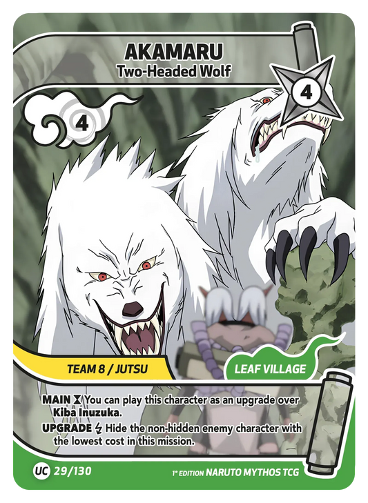 Akamaru — Le Loup Bicéphale – KS-029 – Naruto Mythos TCG Konoha Shidō Chapitre 1 FR