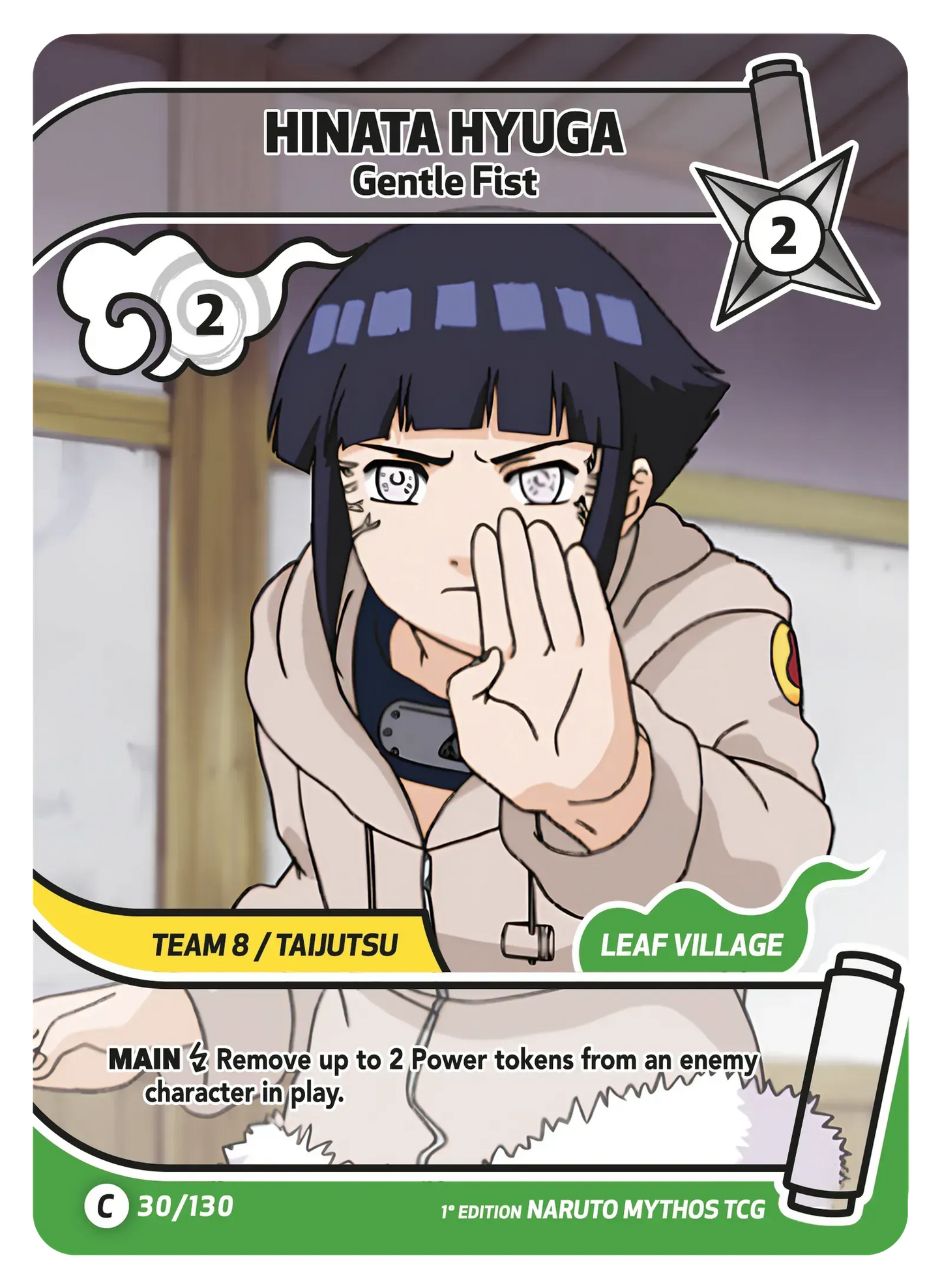Hinata Hyûga — Poing Souple – KS-030 – Naruto Mythos TCG Konoha Shidō Chapitre 1 FR