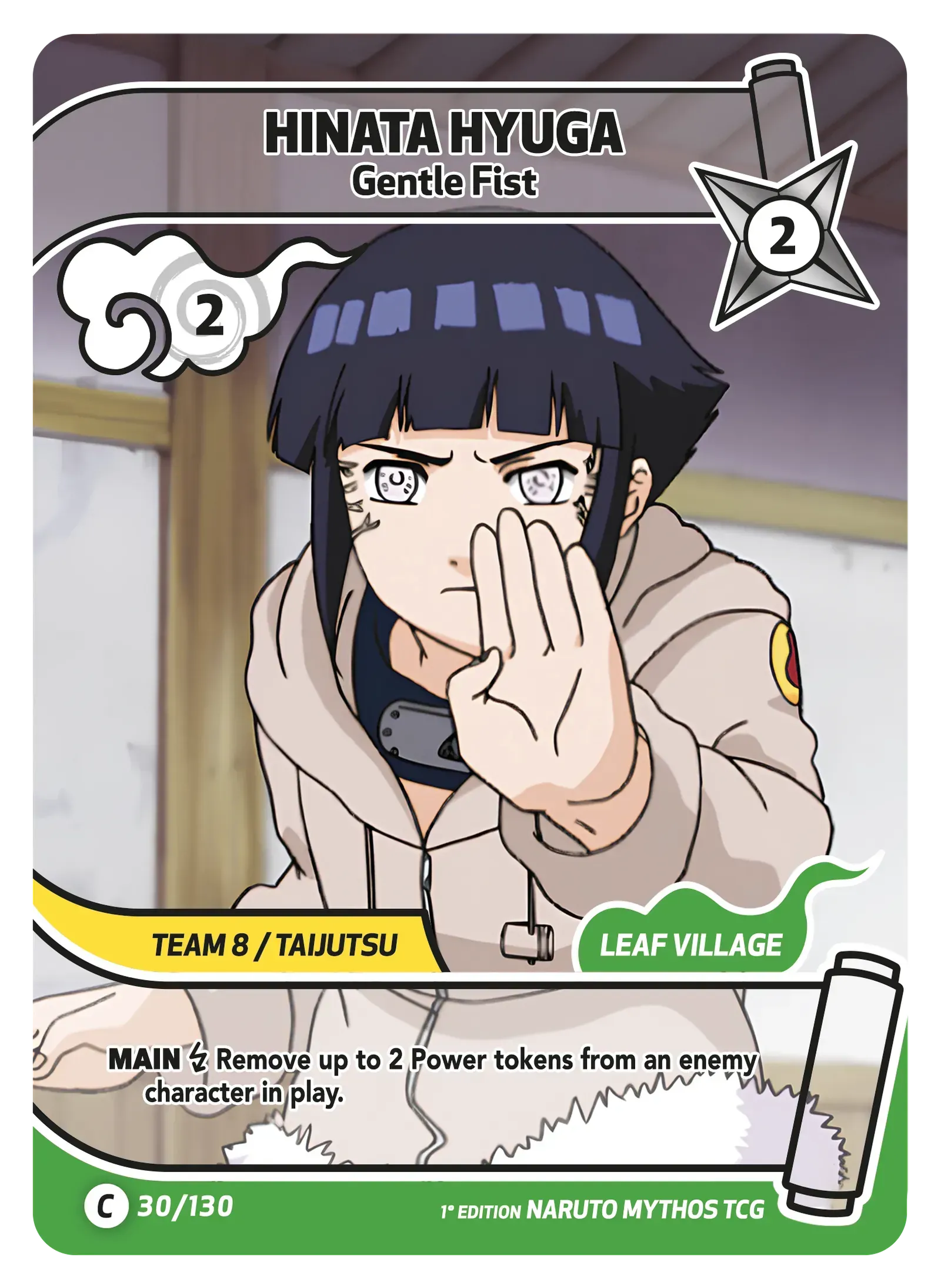 Hinata Hyûga — Poing Souple – KS-030 – Naruto Mythos TCG Konoha Shidō Chapitre 1 FR