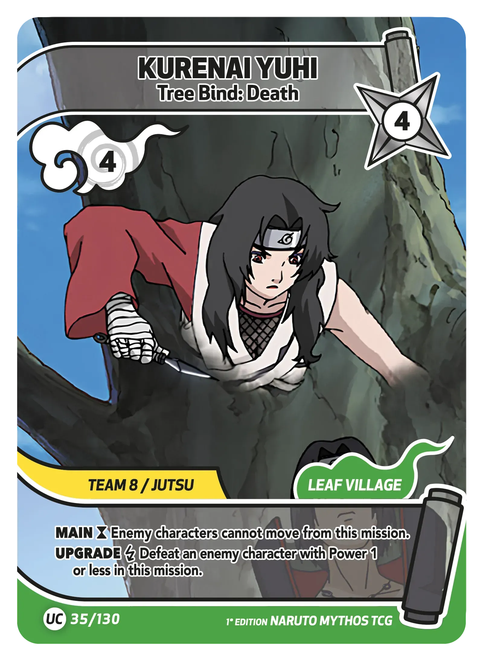 Kurenai Yuhi — Lien de l'Arbre Mort – KS-035 – Naruto Mythos TCG Konoha Shidō Chapitre 1 FR
