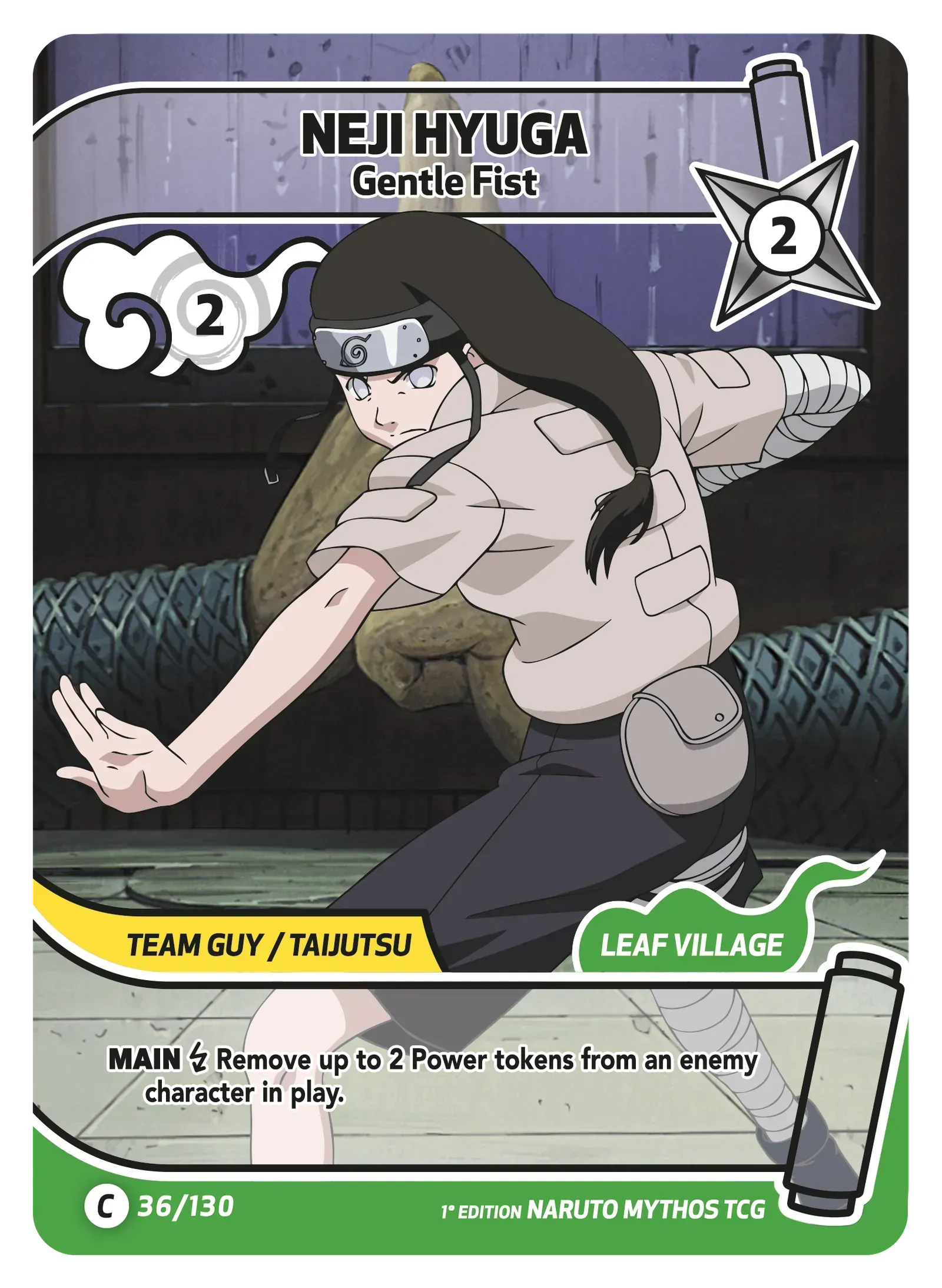 Neji Hyûga — Poing Souple – KS-036 – Naruto Mythos TCG Konoha Shidō Chapitre 1 FR