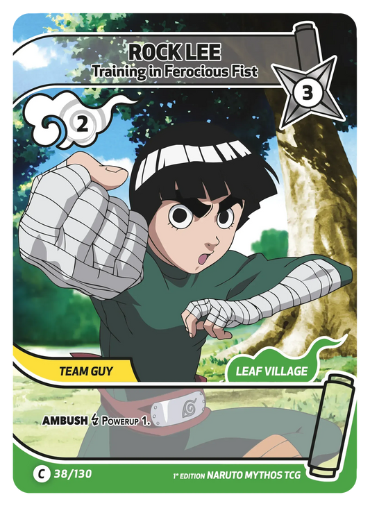 Rock Lee — Entraînement au Poing Violent – KS-038 – Naruto Mythos TCG Konoha Shidō Chapitre 1 FR