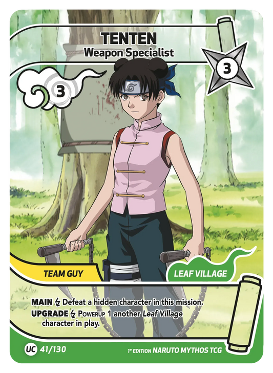 Tenten — Spécialiste des Armes – KS-041 – Naruto Mythos TCG Konoha Shidō Chapitre 1 FR