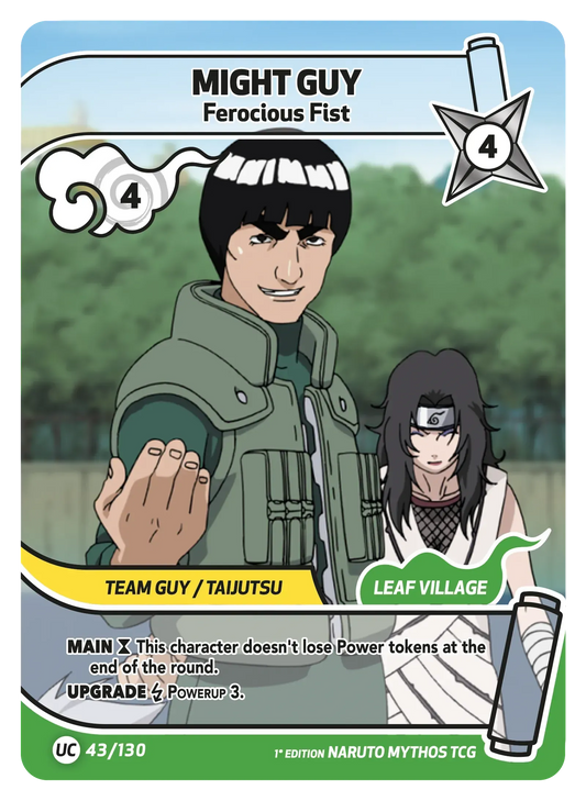 Gaï Maito — Poing Fort – KS-043 – Naruto Mythos TCG Konoha Shidō Chapitre 1 FR