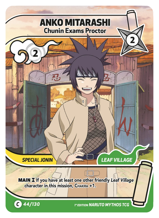Anko Mitarashi — Surveillant des Examens Chûnin – KS-044 – Naruto Mythos TCG Konoha Shidō Chapitre 1 FR