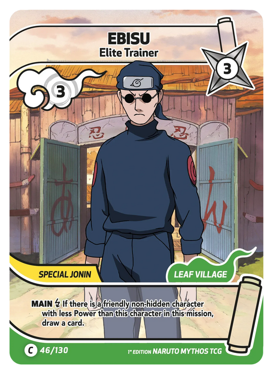 Ebisu — Entraîneur d'Élite – KS-046 – Naruto Mythos TCG Konoha Shidō Chapitre 1 FR