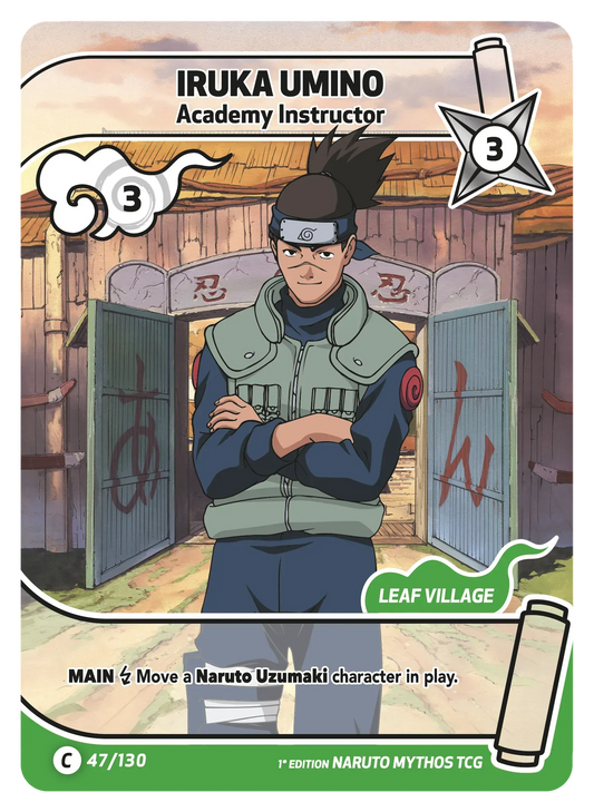 Iruka Umino — Instructeur de l'Académie – KS-047 – Naruto Mythos TCG Konoha Shidō Chapitre 1 FR