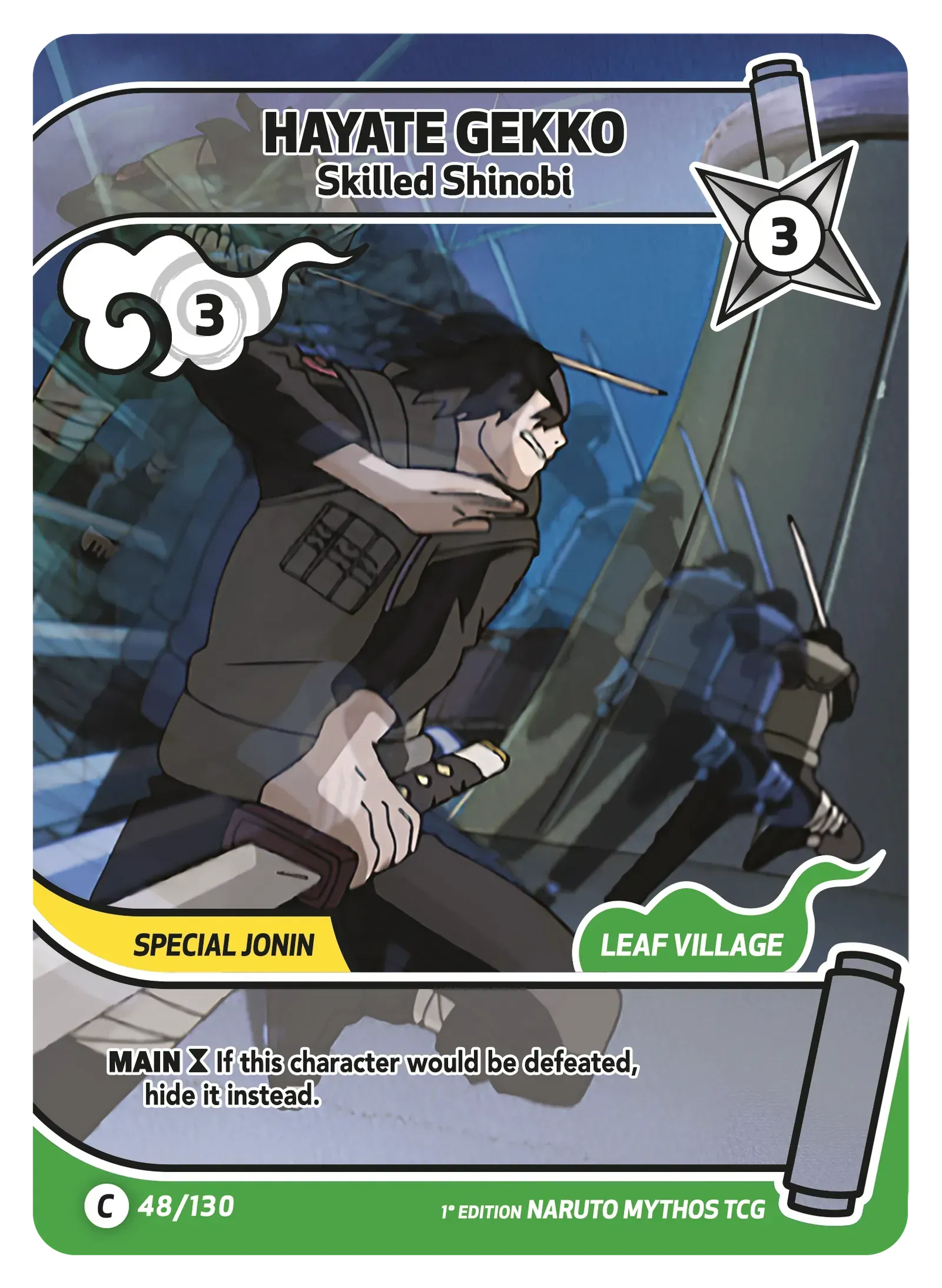 Hayate Gekko — Shinobi talentueux – KS-048 – Naruto Mythos TCG Konoha Shidō Chapitre 1 FR