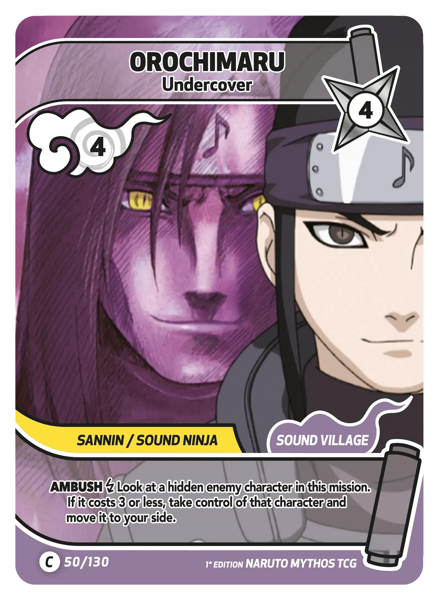 Orochimaru — Infiltré – KS-050 – Naruto Mythos TCG Konoha Shidō Chapitre 1 FR