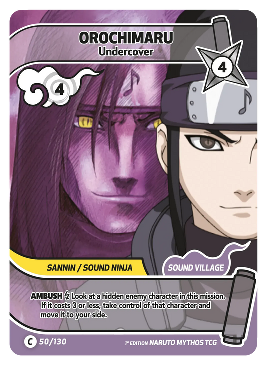 Orochimaru — Infiltré – KS-050 – Naruto Mythos TCG Konoha Shidō Chapitre 1 FR