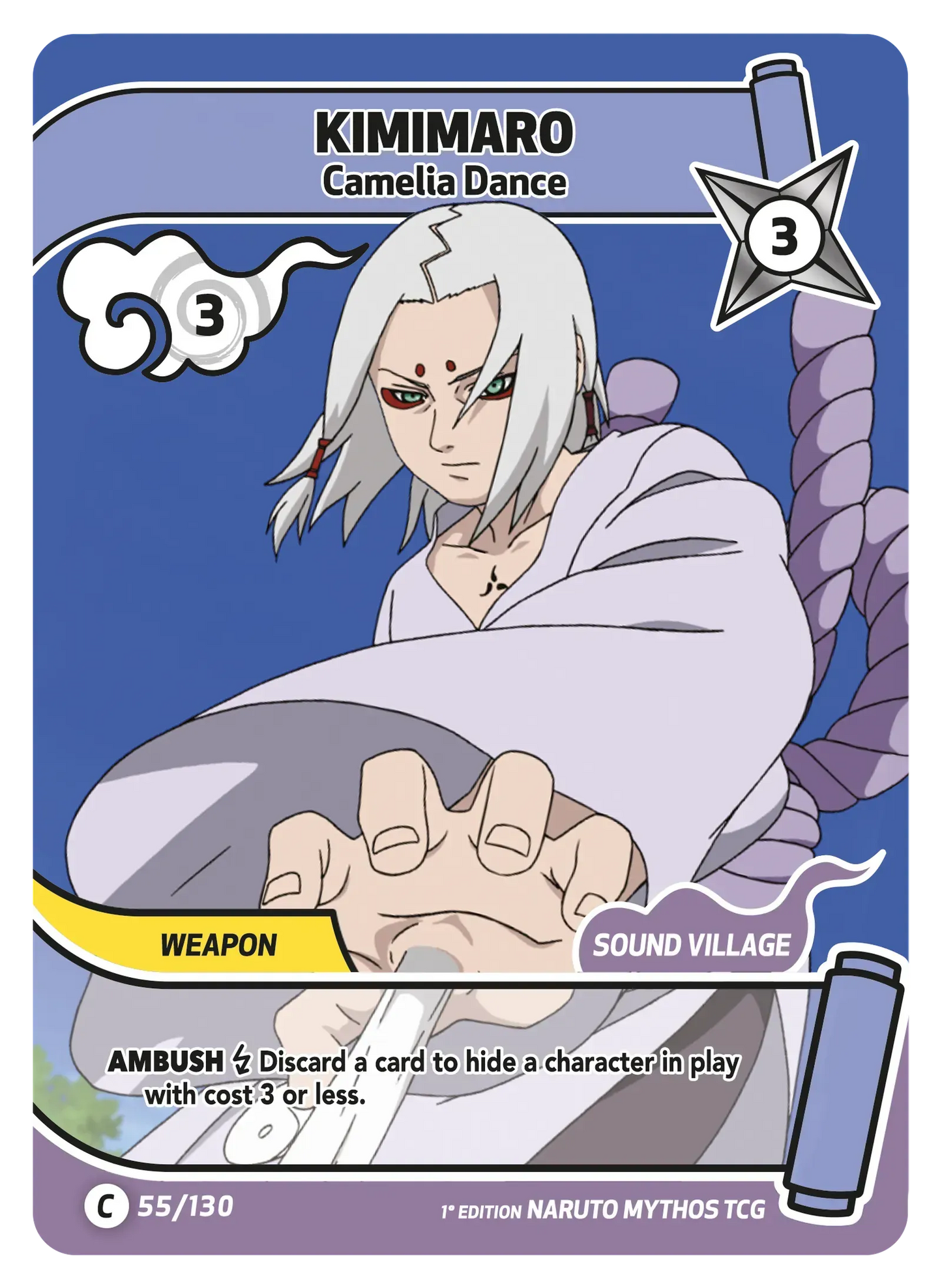 Kimimaro — La Danse du Camélia – KS-055 – Naruto Mythos TCG Konoha Shidō Chapitre 1 FR