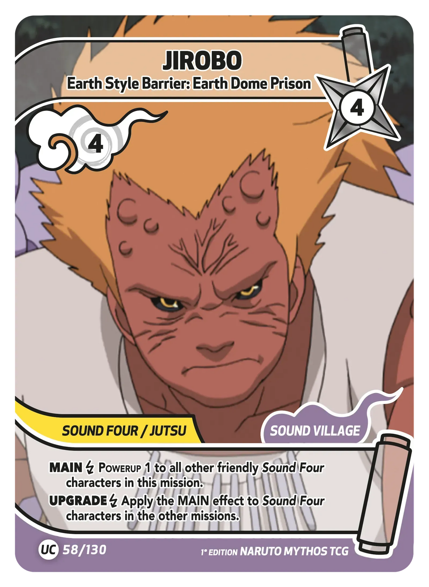 Jirôbô — La Géôle de Terre – KS-058 – Naruto Mythos TCG Konoha Shidō Chapitre 1 FR