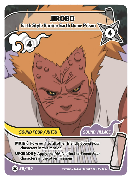 Jirôbô — La Géôle de Terre – KS-058 – Naruto Mythos TCG Konoha Shidō Chapitre 1 FR
