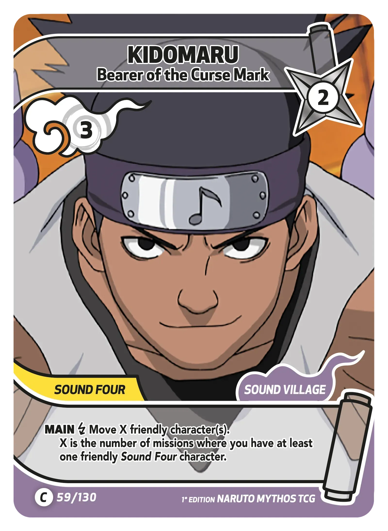 Kidômaru — Porteur de la Marque Maudite – KS-059 – Naruto Mythos TCG Konoha Shidō Chapitre 1 FR