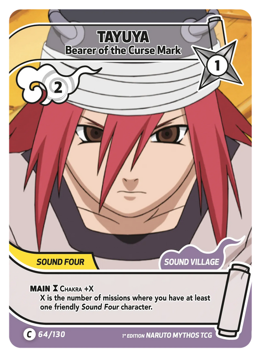 Tayuya — Porteur de la Marque Maudite – KS-064 – Naruto Mythos TCG Konoha Shidō Chapitre 1 FR