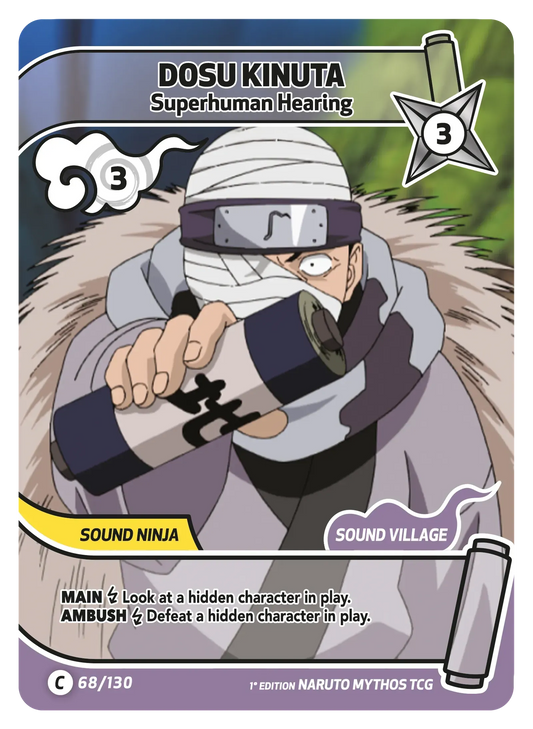 Dosu Kinuta — Ouïe Surhumaine – KS-068 – Naruto Mythos TCG Konoha Shidō Chapitre 1 FR