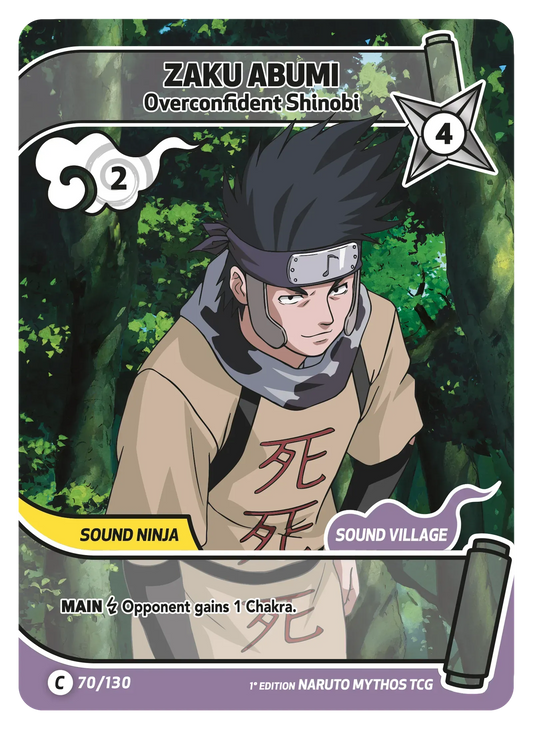 Zaku Abumi — Shinobi trop confiant – KS-070 – Naruto Mythos TCG Konoha Shidō Chapitre 1 FR