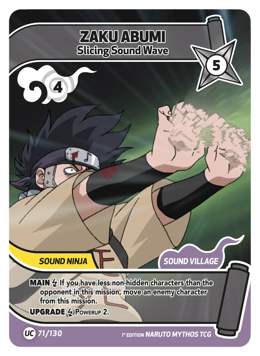 Zaku Abumi — Ondes Cinglantes – KS-071 – Naruto Mythos TCG Konoha Shidō Chapitre 1 FR