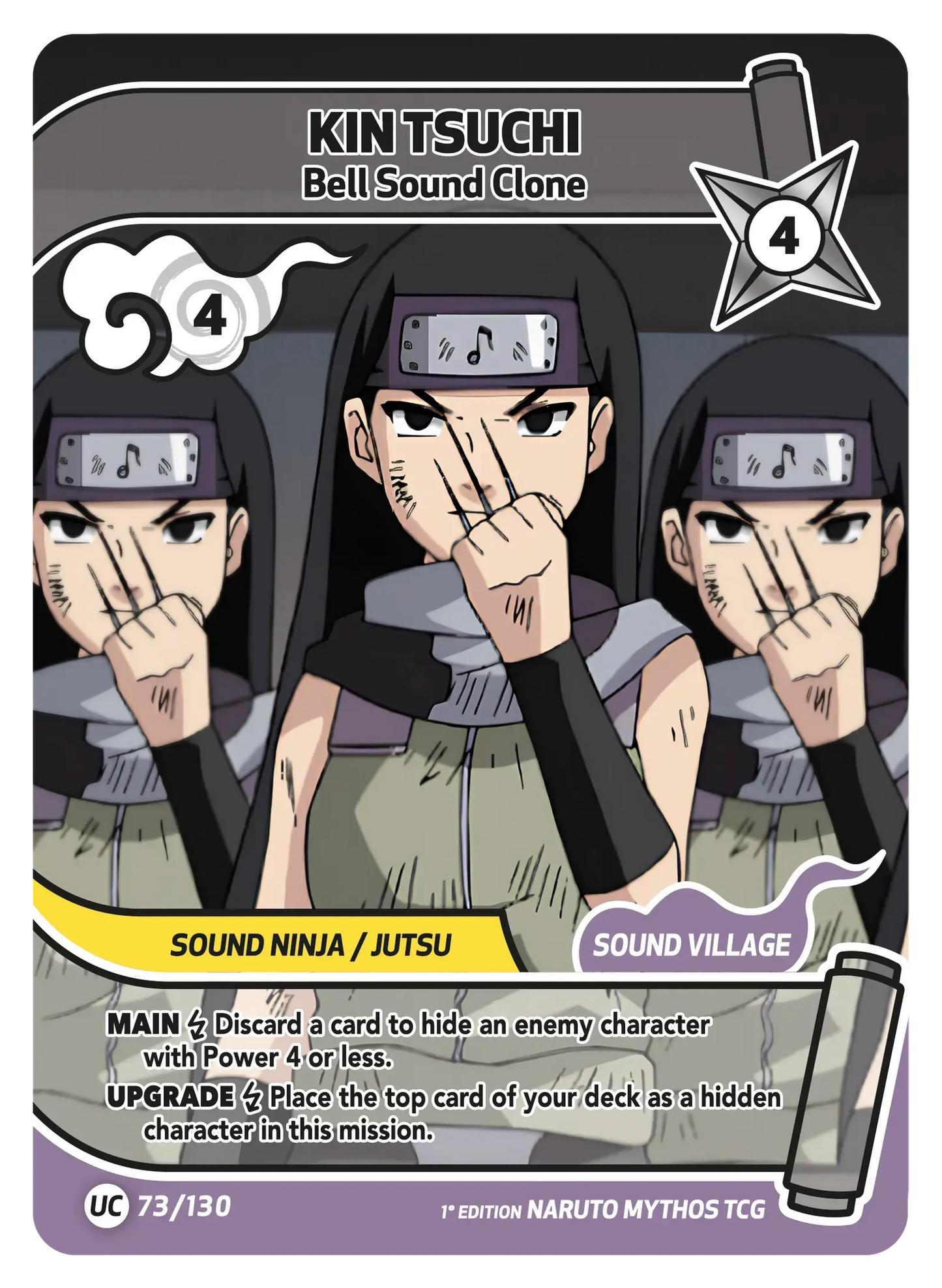 Kin Tsuchi — Clone du Son de Cloche – KS-073 – Naruto Mythos TCG Konoha Shidō Chapitre 1 FR