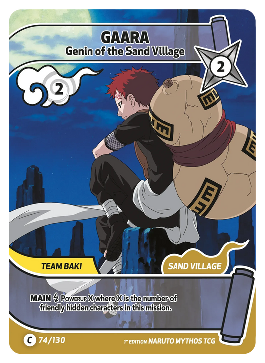 Gaara — Genin du Village caché du Sable – KS-074 – Naruto Mythos TCG Konoha Shidō Chapitre 1 FR