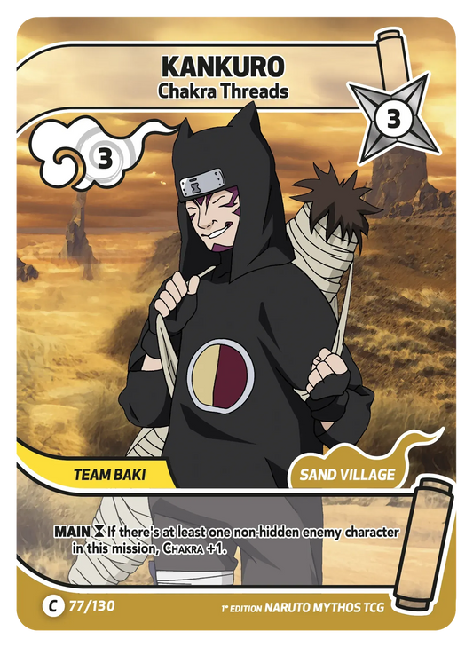 Kankuro — Fils de Chakra – KS-077 – Naruto Mythos TCG Konoha Shidō Chapitre 1 FR