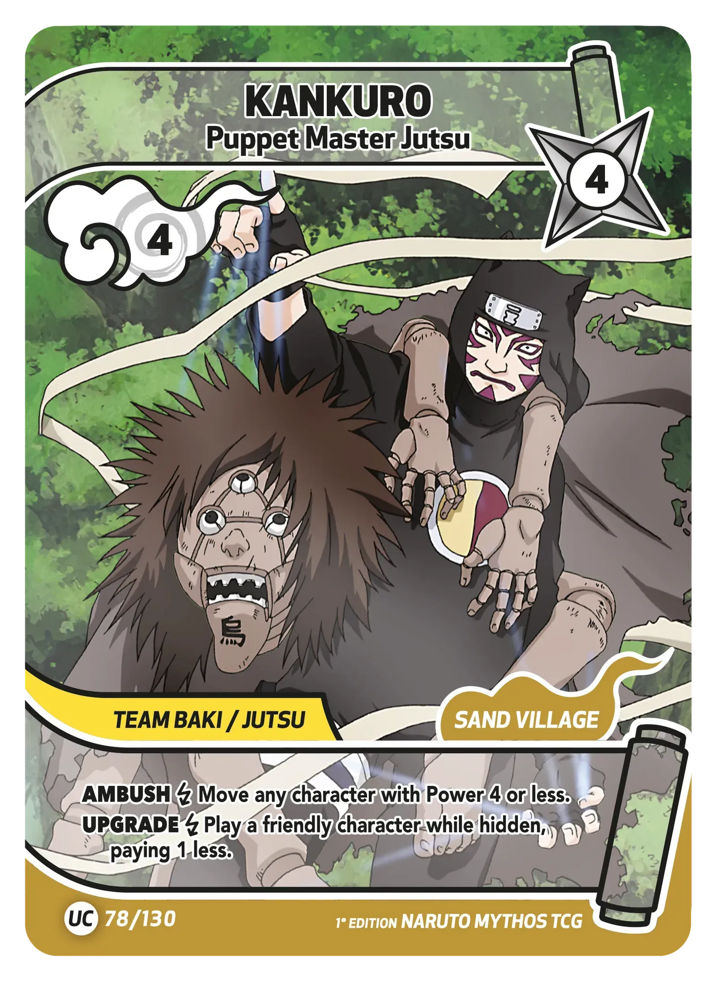 Kankuro — Technique de Marionnettiste – KS-078 – Naruto Mythos TCG Konoha Shidō Chapitre 1 FR
