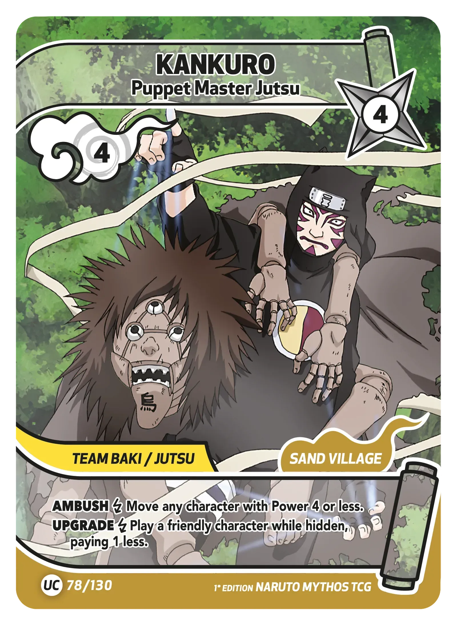 Kankuro — Technique de Marionnettiste – KS-078 – Naruto Mythos TCG Konoha Shidō Chapitre 1 FR