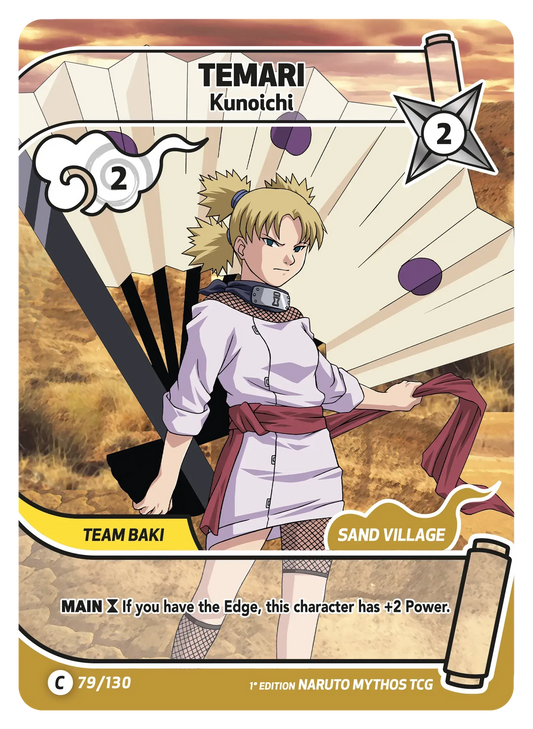 Temari — Kunoichi – KS-079 – Naruto Mythos TCG Konoha Shidō Chapitre 1 FR