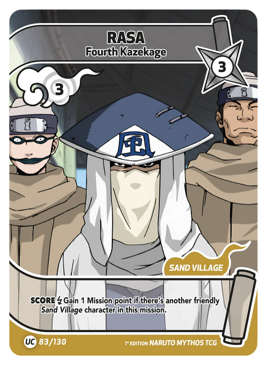 Rasa — Quatrième Kazekage – KS-083 – Naruto Mythos TCG Konoha Shidō Chapitre 1 FR