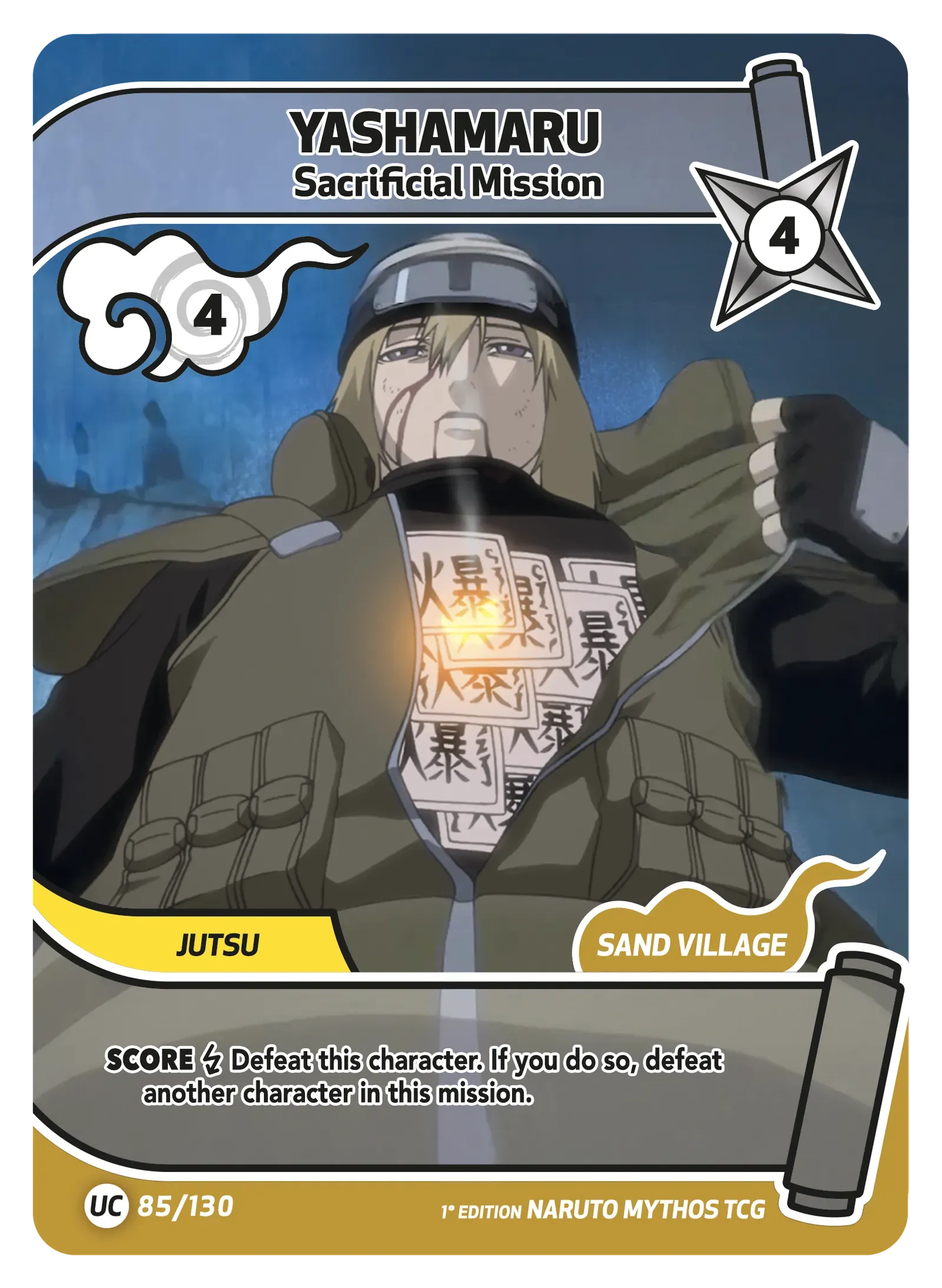 Yashamaru — Mission sacrificielle – KS-085 – Naruto Mythos TCG Konoha Shidō Chapitre 1 FR
