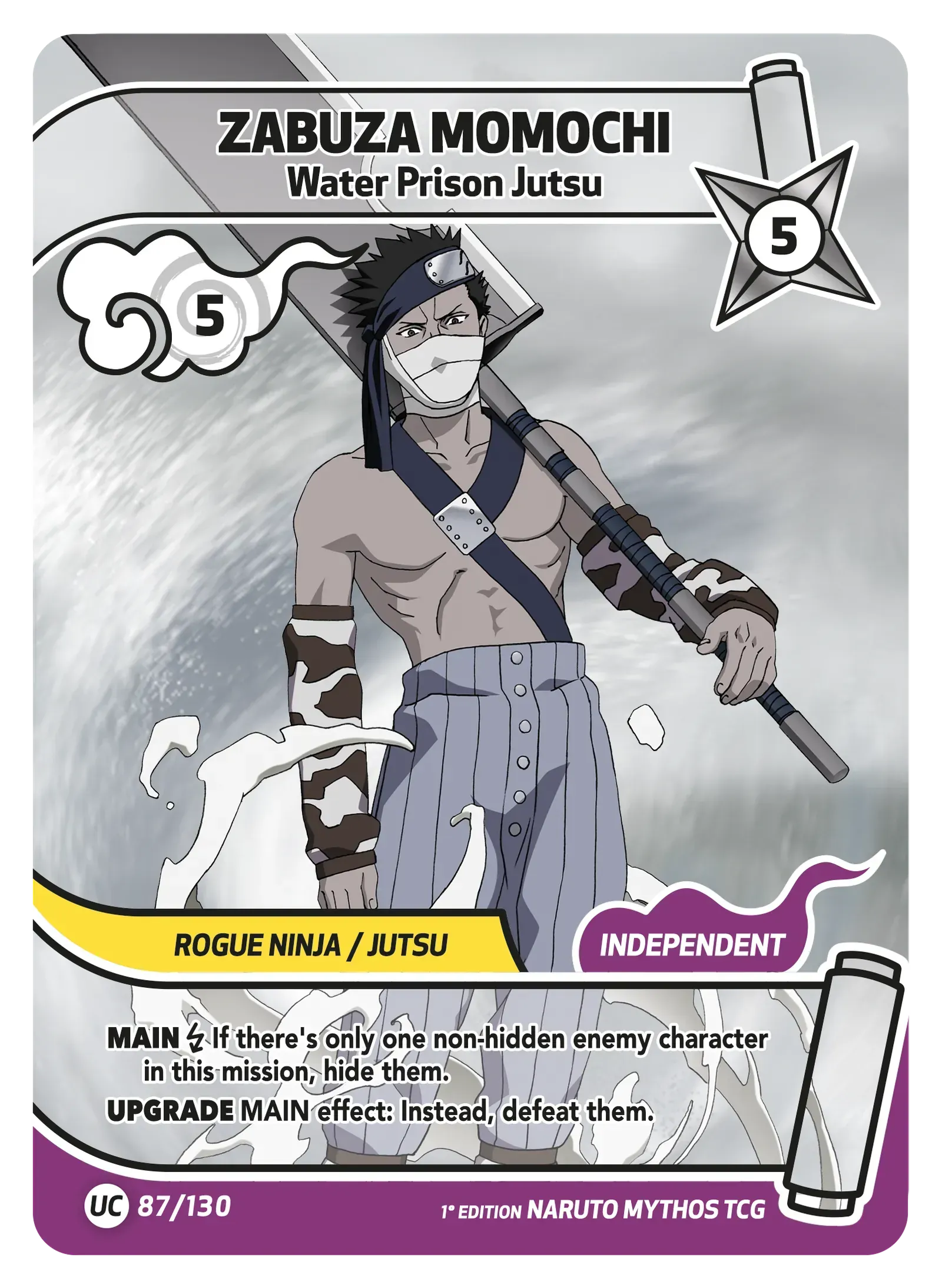 Zabuza Momochi — Prison Aqueuse – KS-087 – Naruto Mythos TCG Konoha Shidō Chapitre 1 FR