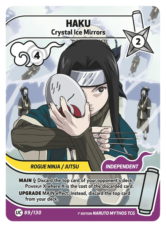 Haku — Les Démoniaques Miroirs de Glace – KS-089 – Naruto Mythos TCG Konoha Shidō Chapitre 1 FR