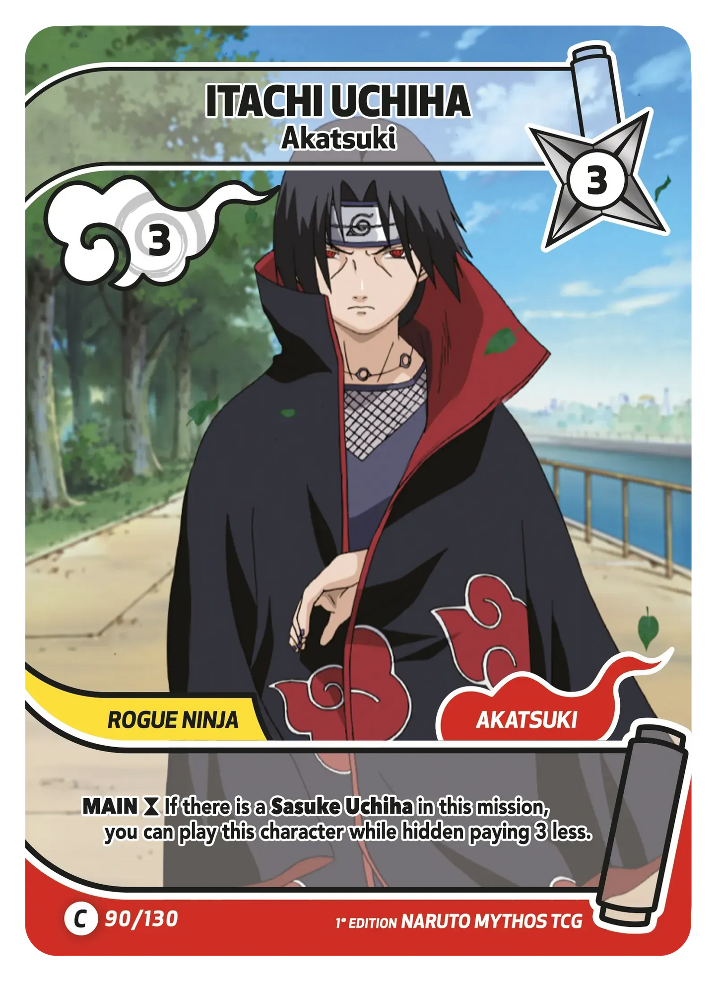 Itachi Uchiwa — Akatsuki – KS-090 – Naruto Mythos TCG Konoha Shidō Chapitre 1 FR
