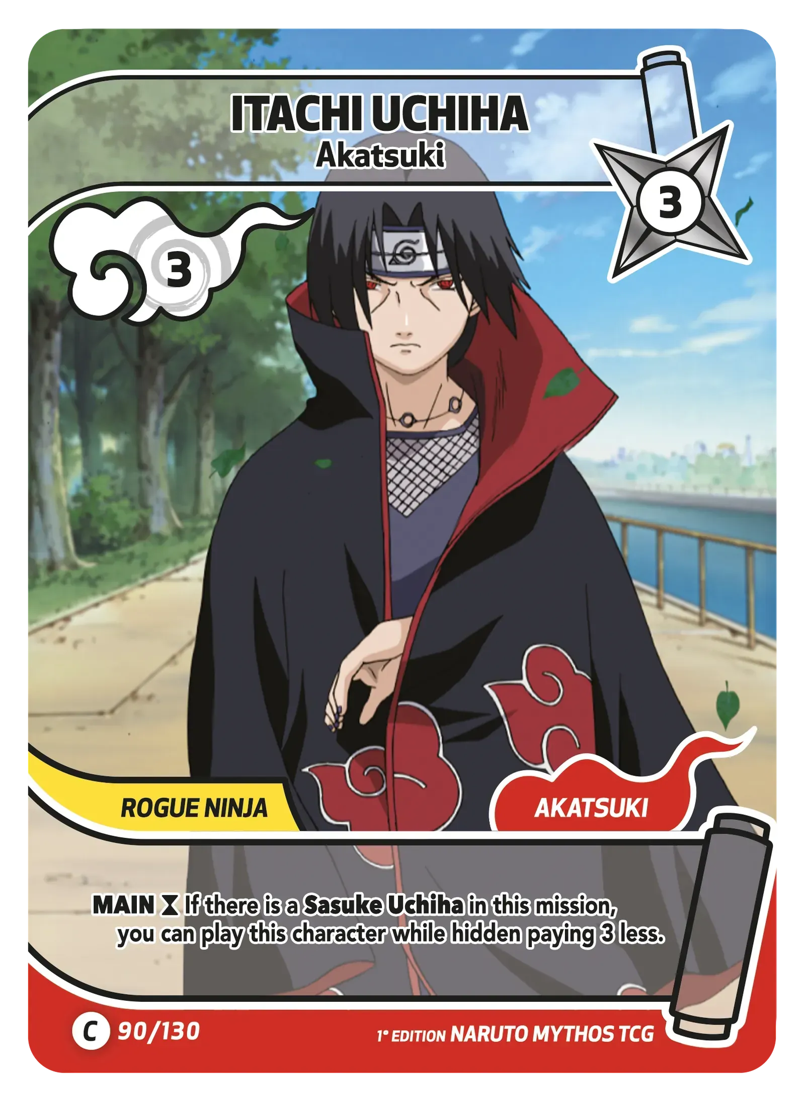Itachi Uchiwa — Akatsuki – KS-090 – Naruto Mythos TCG Konoha Shidō Chapitre 1 FR