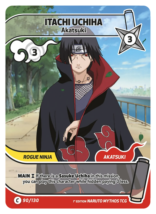Itachi Uchiwa — Akatsuki – KS-090 – Naruto Mythos TCG Konoha Shidō Chapitre 1 FR