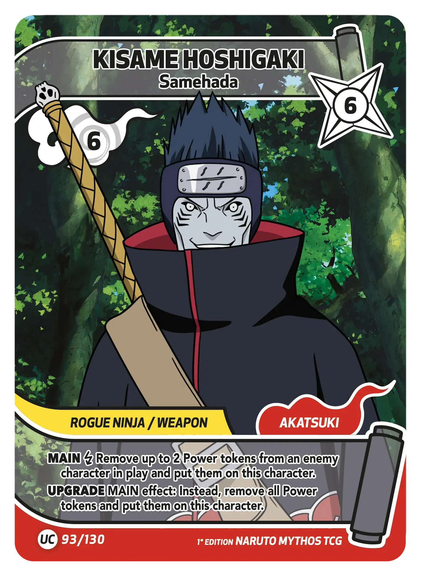 Naruto Mythos TCG – Kisame Hoshigaki — Samehada – KS-093 – Unco / Peu commune – Konoha Shidō Série 1