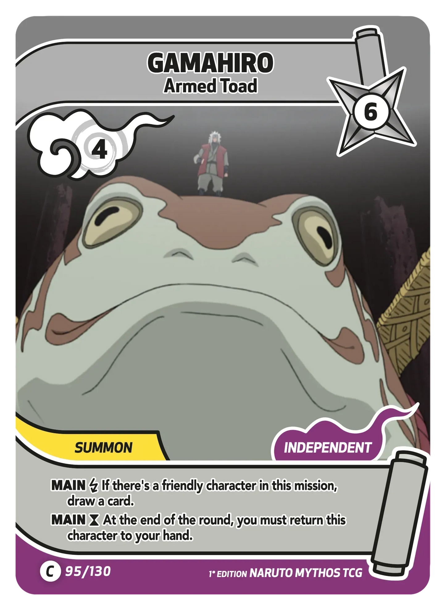 Naruto Mythos TCG – Gamahiro — Armed Toad – KS-095 – Commune – Konoha Shidō Série 1