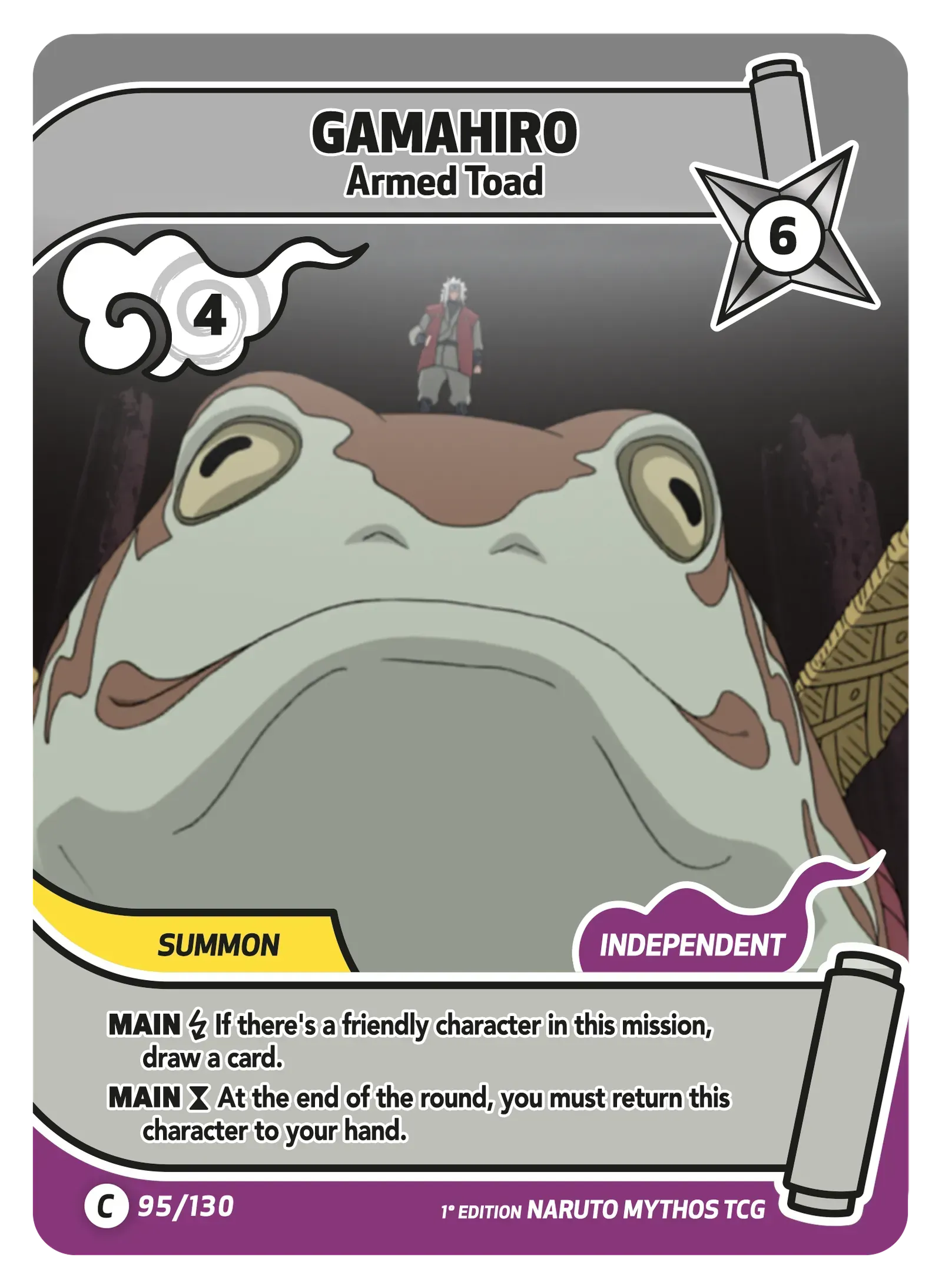 Naruto Mythos TCG – Gamahiro — Armed Toad – KS-095 – Commune – Konoha Shidō Série 1