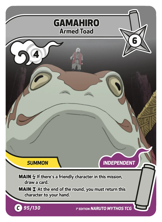 Gamahiro — Crapaud Armé – KS-095 – Naruto Mythos TCG Konoha Shidō Chapitre 1 FR
