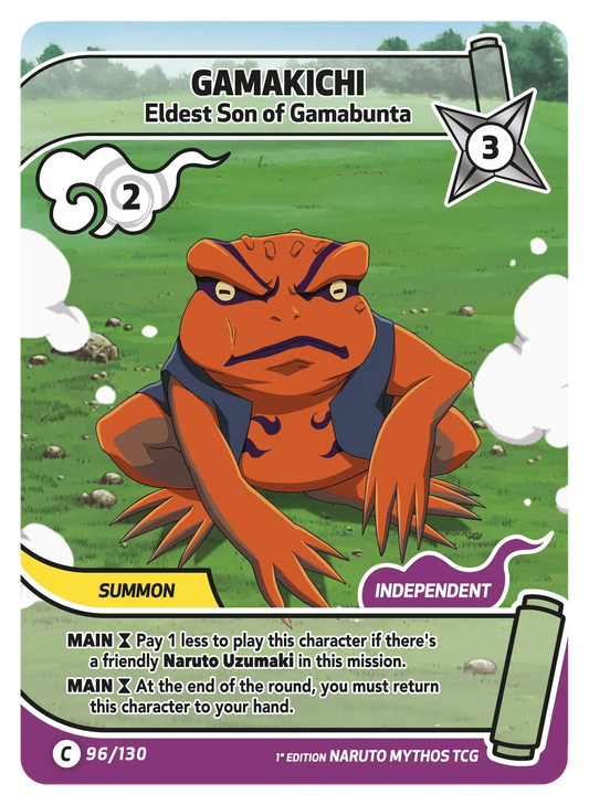 Gamakichi — Fils aîné de Gamabunta – KS-096 – Naruto Mythos TCG Konoha Shidō Chapitre 1 FR
