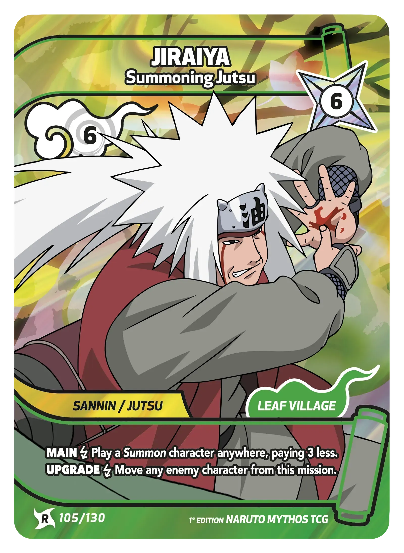 Jiraya — Technique d’Invocation – KS-105 – Naruto Mythos TCG Konoha Shidō Chapitre 1 FR