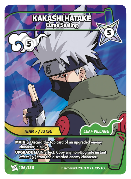 Kakashi Hatake — Libération du Sceau Maléfique – KS-106 – Naruto Mythos TCG Konoha Shidō Chapitre 1 FR