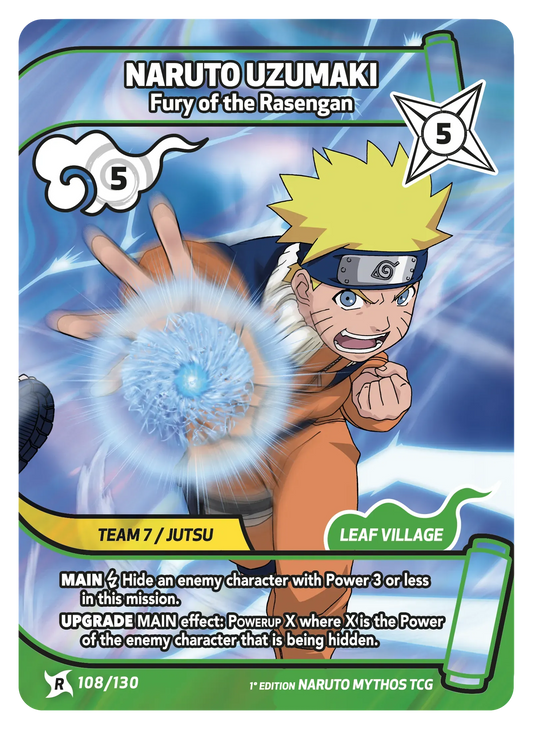 Naruto Uzumaki — Rasengan – KS-108 – Naruto Mythos TCG Konoha Shidō Chapitre 1 FR