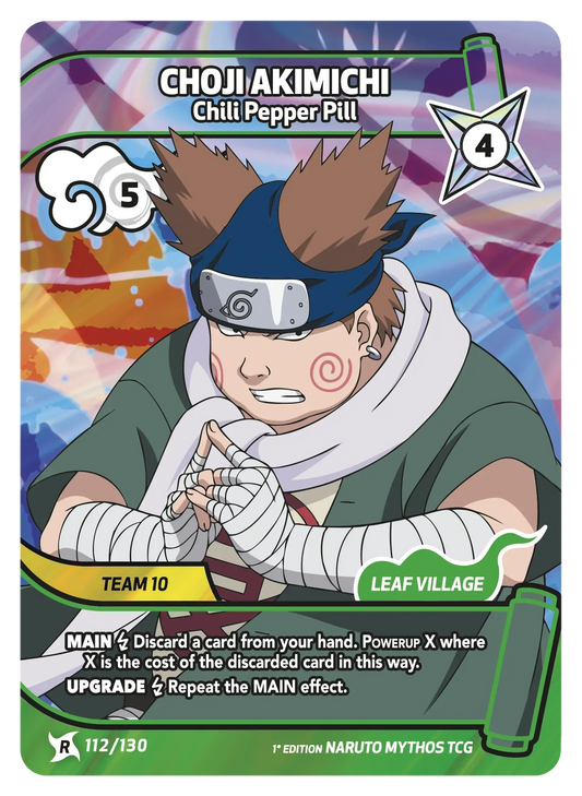 Chôji Akimichi — Pilule au Piment – KS-112 – Naruto Mythos TCG Konoha Shidō Chapitre 1 FR