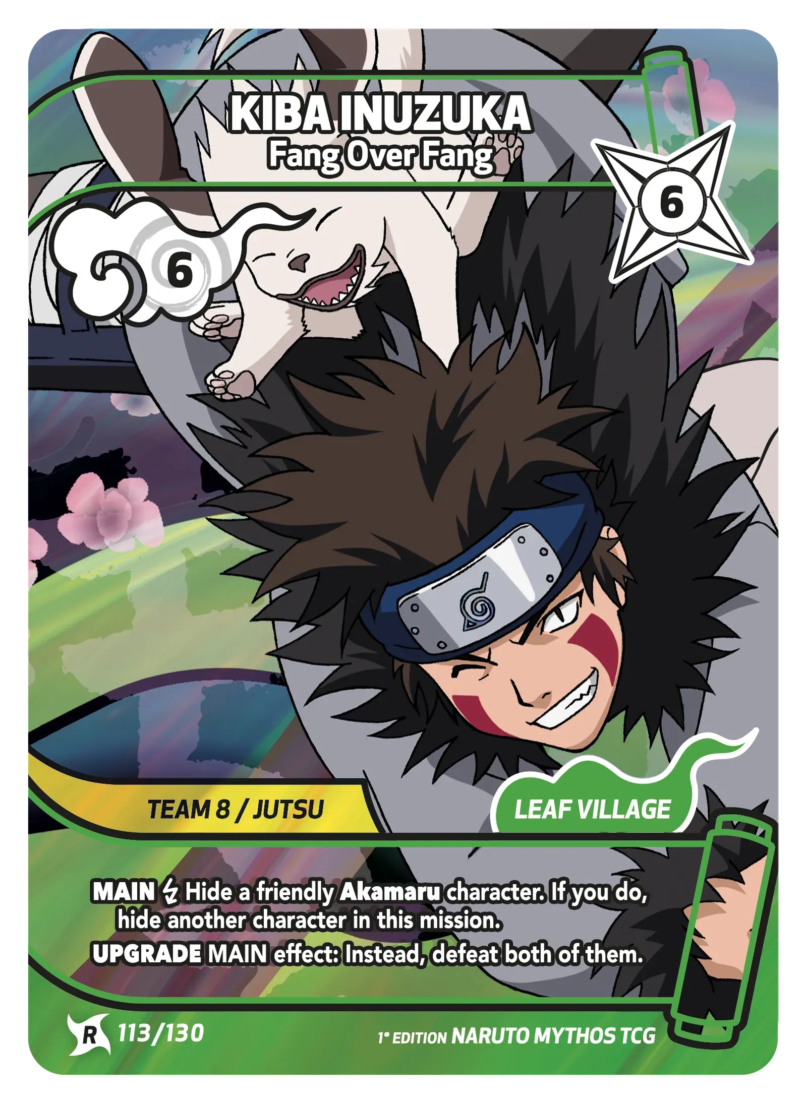 Kiba Inuzuka — La Morsure de l’Homme-Bête – KS-113 – Naruto Mythos TCG Konoha Shidō Chapitre 1 FR