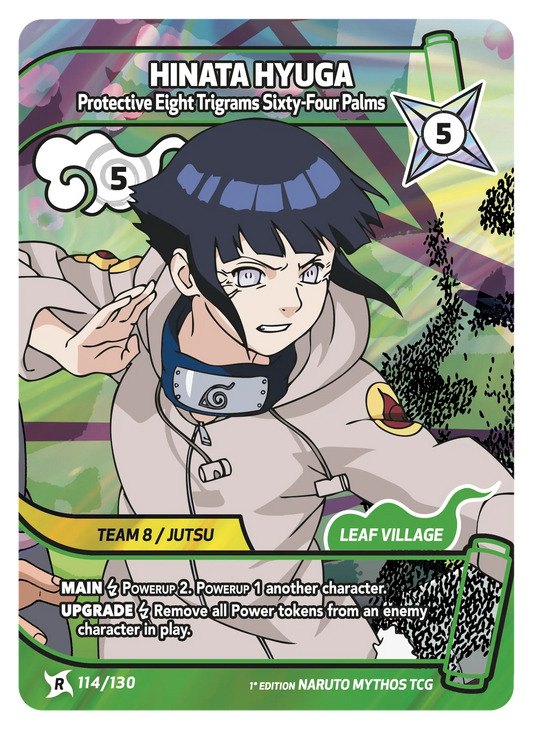 Hinata Hyûga — Le Tourbillon Divin du Hakke – KS-114 – Naruto Mythos TCG Konoha Shidō Chapitre 1 FR