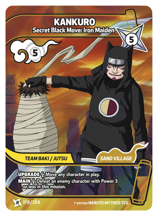 Kankuro — Le théâtre de marionnettes, la technique de la Chambre Noire – KS-119 – Naruto Mythos TCG Konoha Shidō Chapitre 1 FR