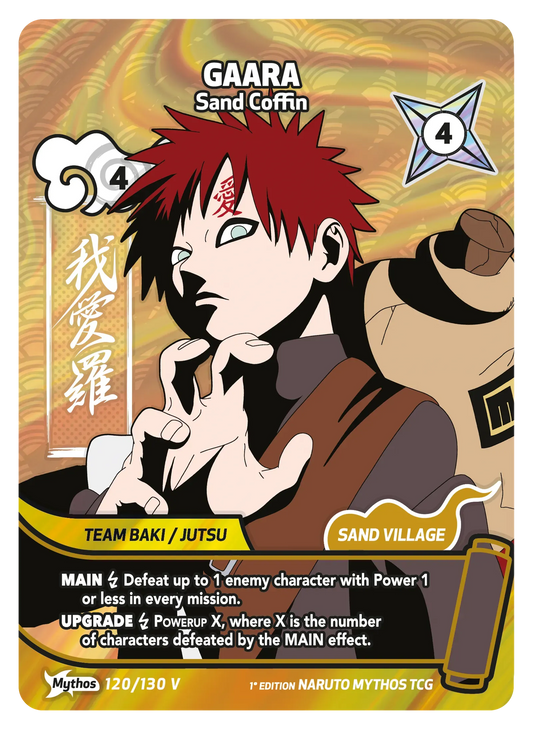 Naruto Mythos TCG – Gaara — Sand Coffin – KS-120-V – Mythos – Konoha Shidō Série 1