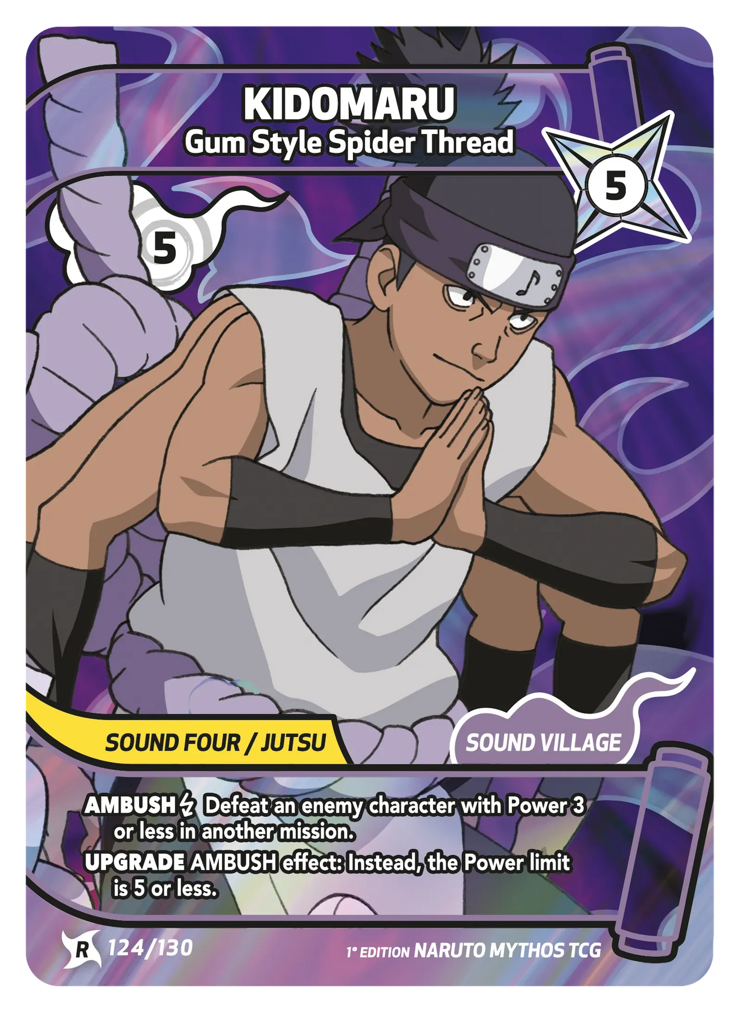Kidômaru — La Sécrétion Arachnéenne Dorée – KS-124 – Naruto Mythos TCG Konoha Shidō Chapitre 1 FR